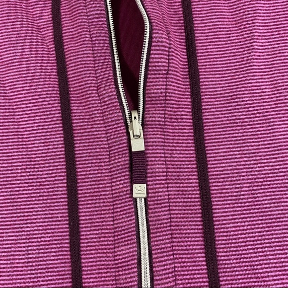 Sweater XL Woman’s Reversible Full Zip Sweatshirt Jacket Wine Black Long Sleeve - Picture 3 of 14